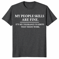 Sarcastic personality shirt in dark heather grey for introverts
