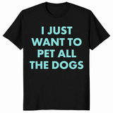 Pet all the dogs shirt in black