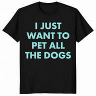 Pet all the dogs shirt in black