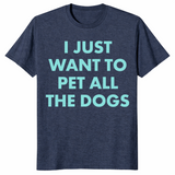 Pet all the dogs shirt in heather navy