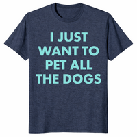 Pet all the dogs shirt in heather navy