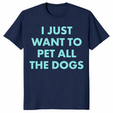 Pet all the dogs shirt in navy