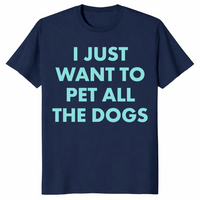 Pet all the dogs shirt in navy