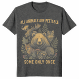 Pettable animals shirt dark heather