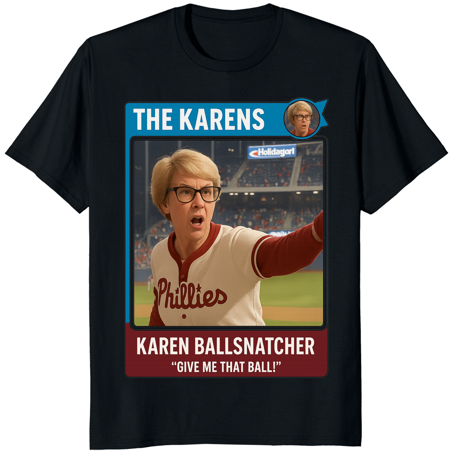 Philly Karen Ball Snatcher Shirt in Black with Give Me That Ball design by Cuccico