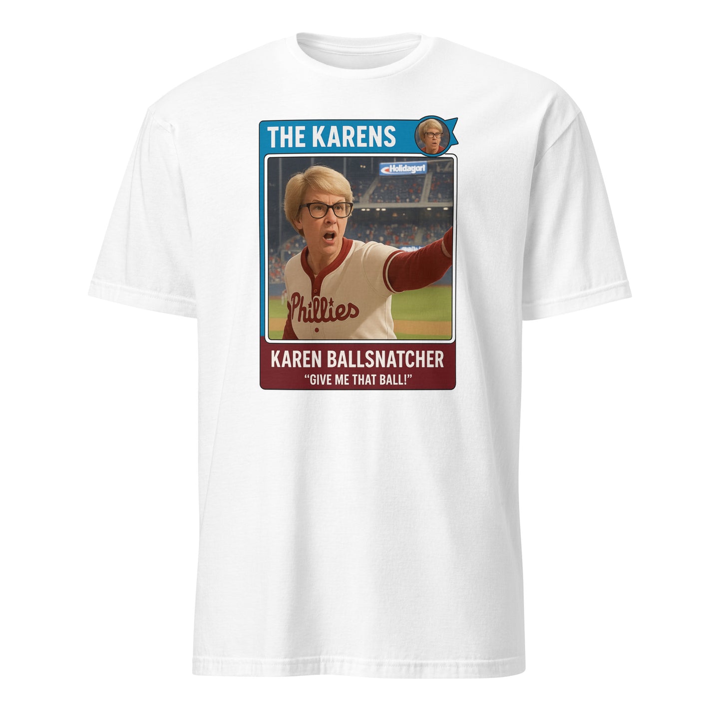 Philly Karen Ball Snatcher Shirt in White with Give Me That Ball design by Cuccico