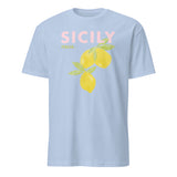Cuccico Sicily graphic t-shirt in Light Blue, soft travel tee