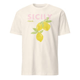 Cuccico Sicily graphic t-shirt in Natural beige, soft cotton style