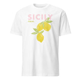 Cuccico Sicily graphic t-shirt in White, classic travel edition
