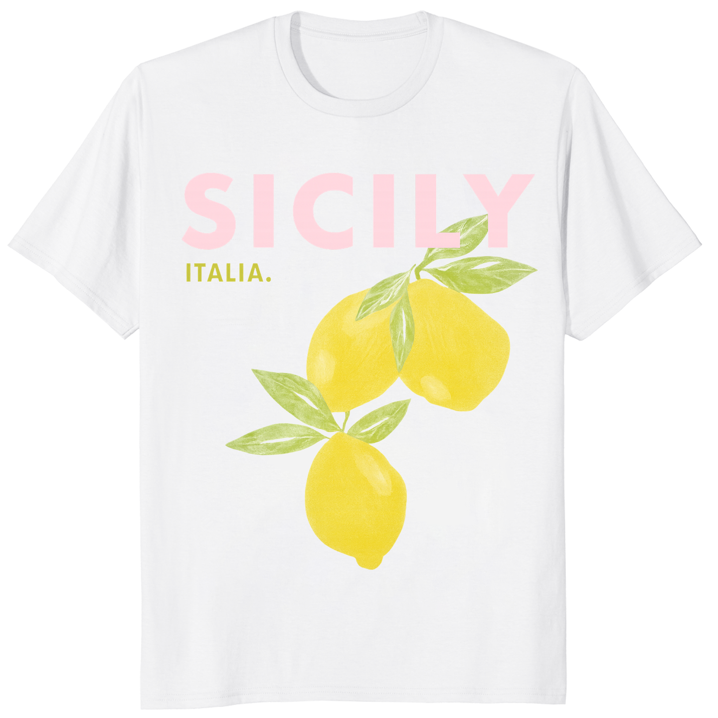 Cuccico Sicily graphic t-shirt in White, classic travel edition