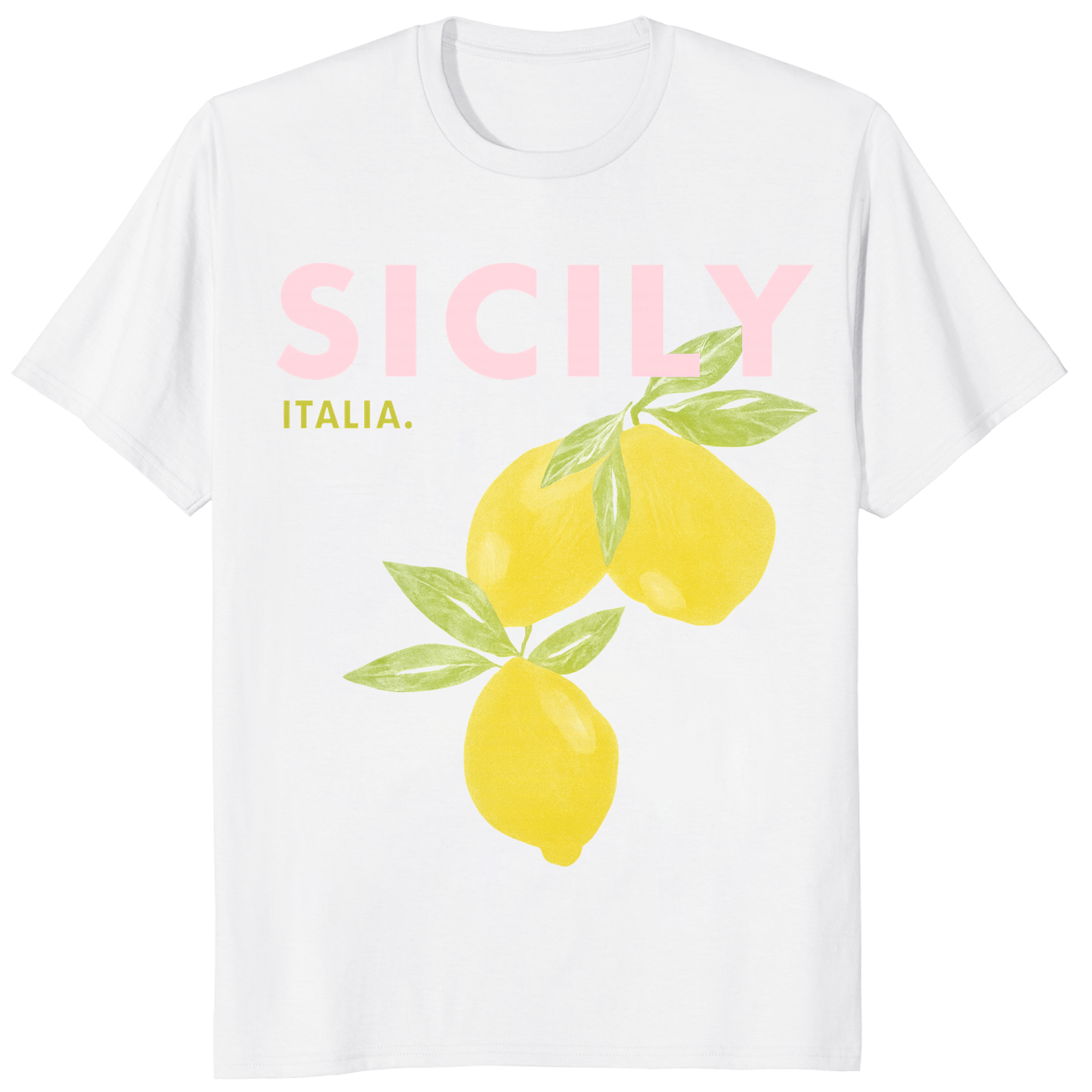 Cuccico Sicily graphic t-shirt in White, classic travel edition