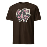 Pink Slip T-Shirt Freakier Friday design in dark chocolate by Cuccico