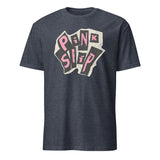 Pink Slip T-Shirt Freakier Friday design in heather navy by Cuccico
