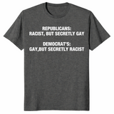 Political satire shirt in dark heather
