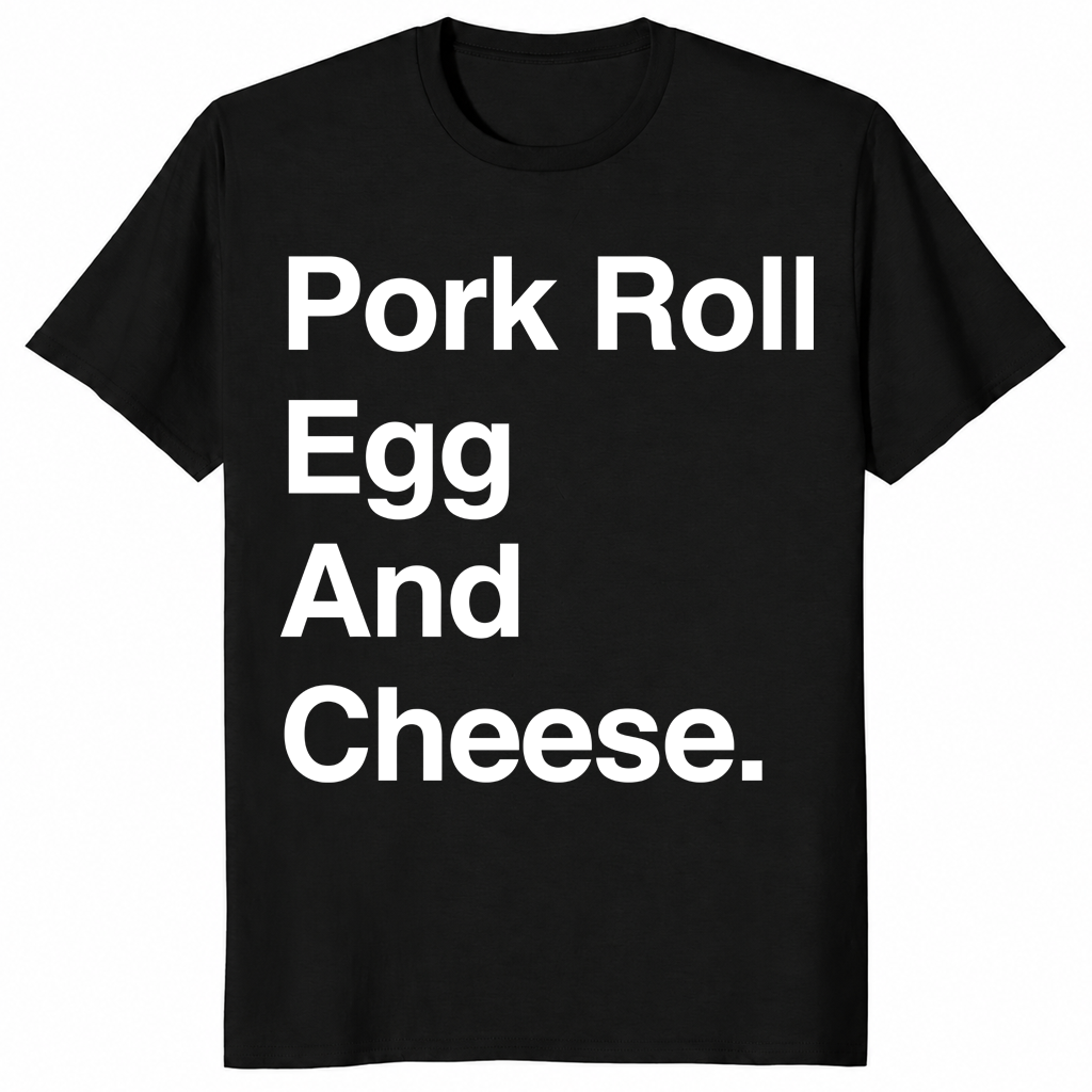 Pork Roll Egg And Cheese shirt in black