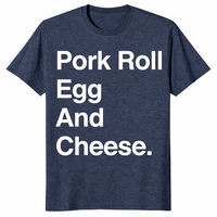 Pork Roll Egg And Cheese shirt heather navy