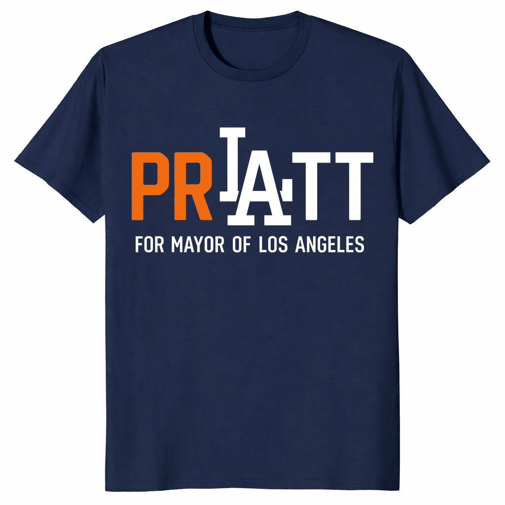 Spencer Pratt Mayor Shirt with bold Los Angeles 2026 campaign design