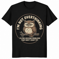 I'm Not Overthinking, I'm Pre-Solving Owl Shirt - Funny Sarcastic Tee | Cuccico