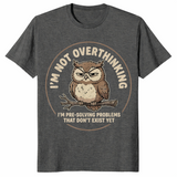 Pre-solving owl shirt dark heather