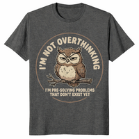 Pre-solving owl shirt dark heather