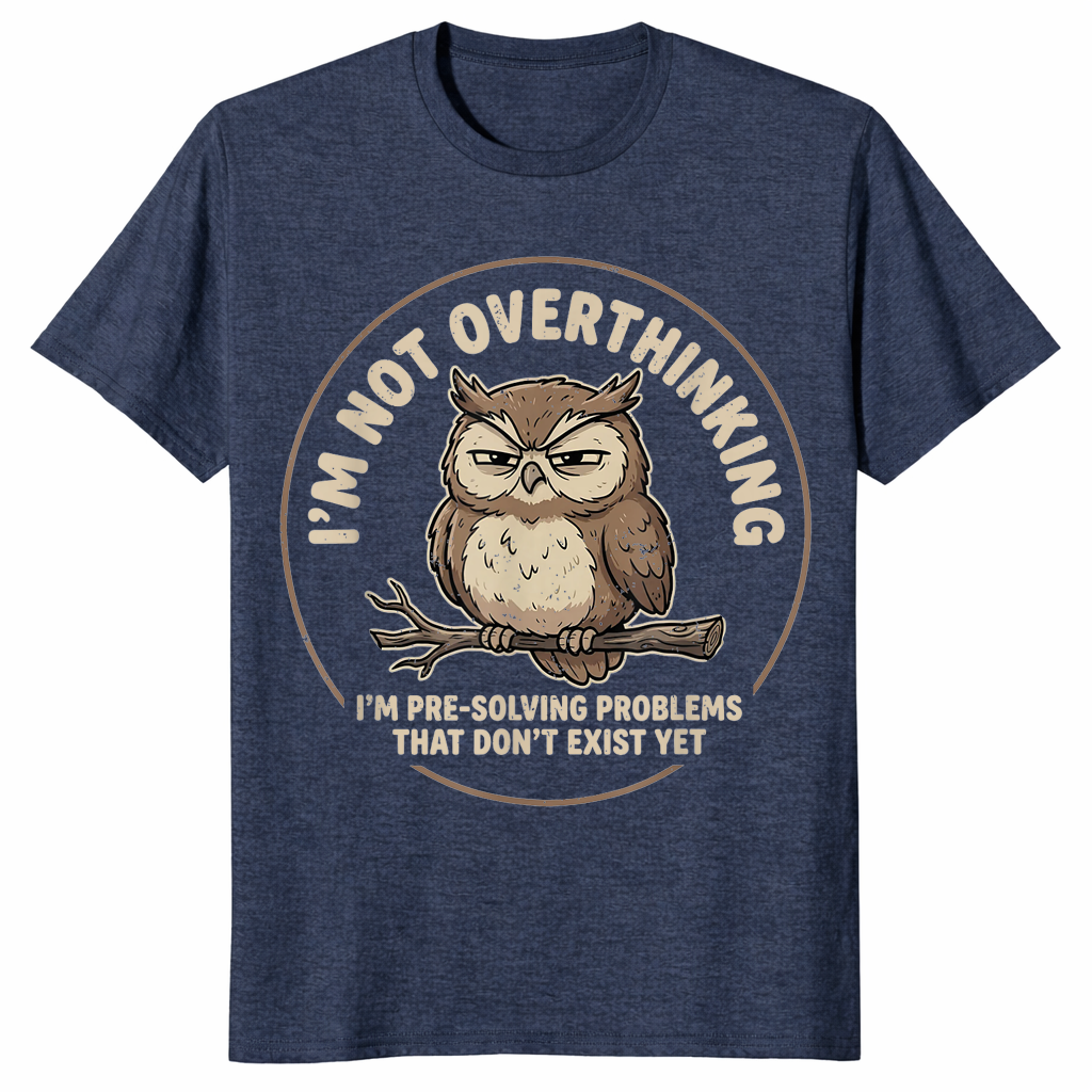 Pre-solving owl shirt heather navy