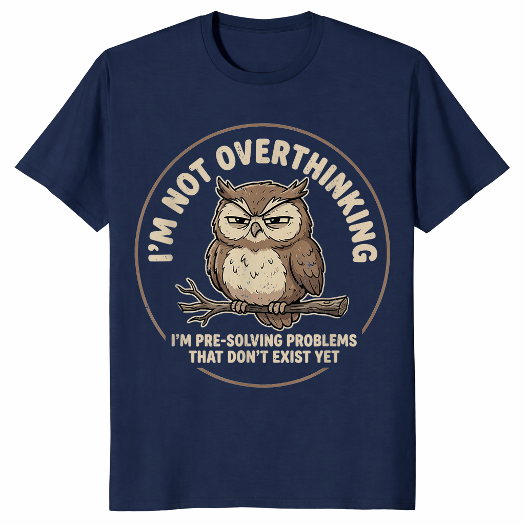 Pre-solving owl shirt in navy