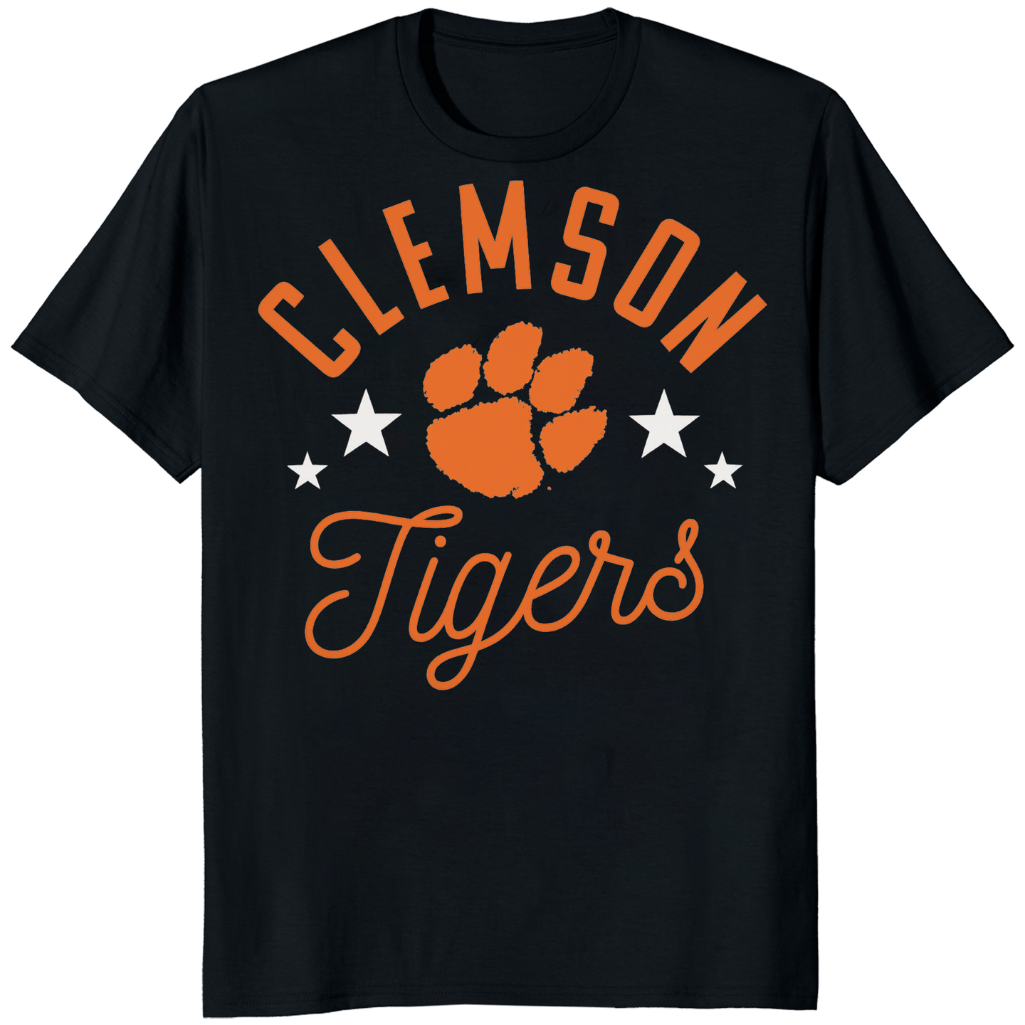 Pretty Clemson Tigers Paw T-Shirt in Black by Cuccico