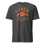 Pretty Clemson Tigers Paw T-Shirt in Dark Heather Grey by Cuccico