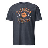 Pretty Clemson Tigers Paw T-Shirt in Heather Navy by Cuccico