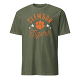 Pretty Clemson Tigers Paw T-Shirt in Military Green by Cuccico