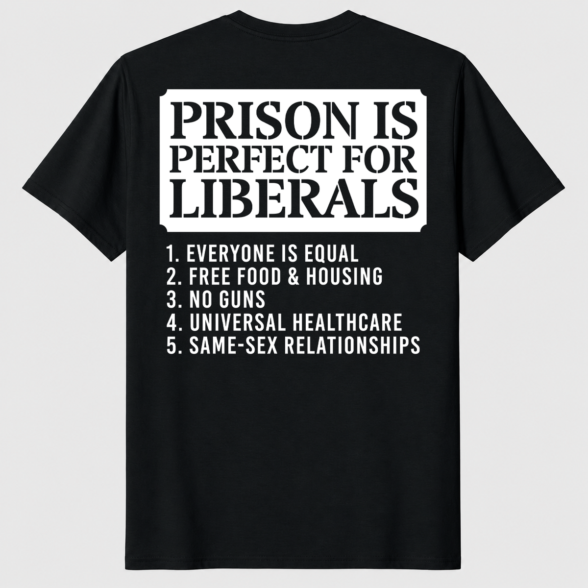 Prison Is Perfect For Liberals Shirt Black