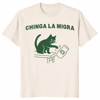 Pro Immigration Cat Shirt in natural