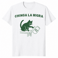 Pro Immigration Cat Shirt in white