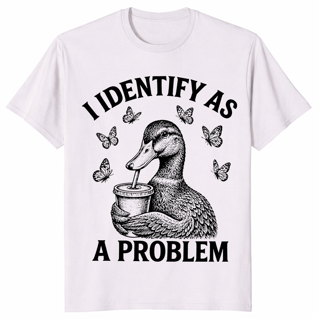 Problem duck shirt in ice grey