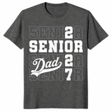 Proud senior dad class of 2027 shirt in dark heather