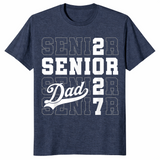 Proud senior dad class of 2027 shirt graphic detail