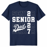 Proud senior dad class of 2027 shirt in navy