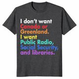 Public radio shirt in dark heather grey