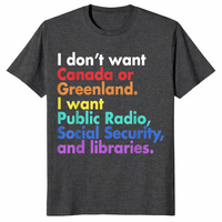Public radio shirt in dark heather grey