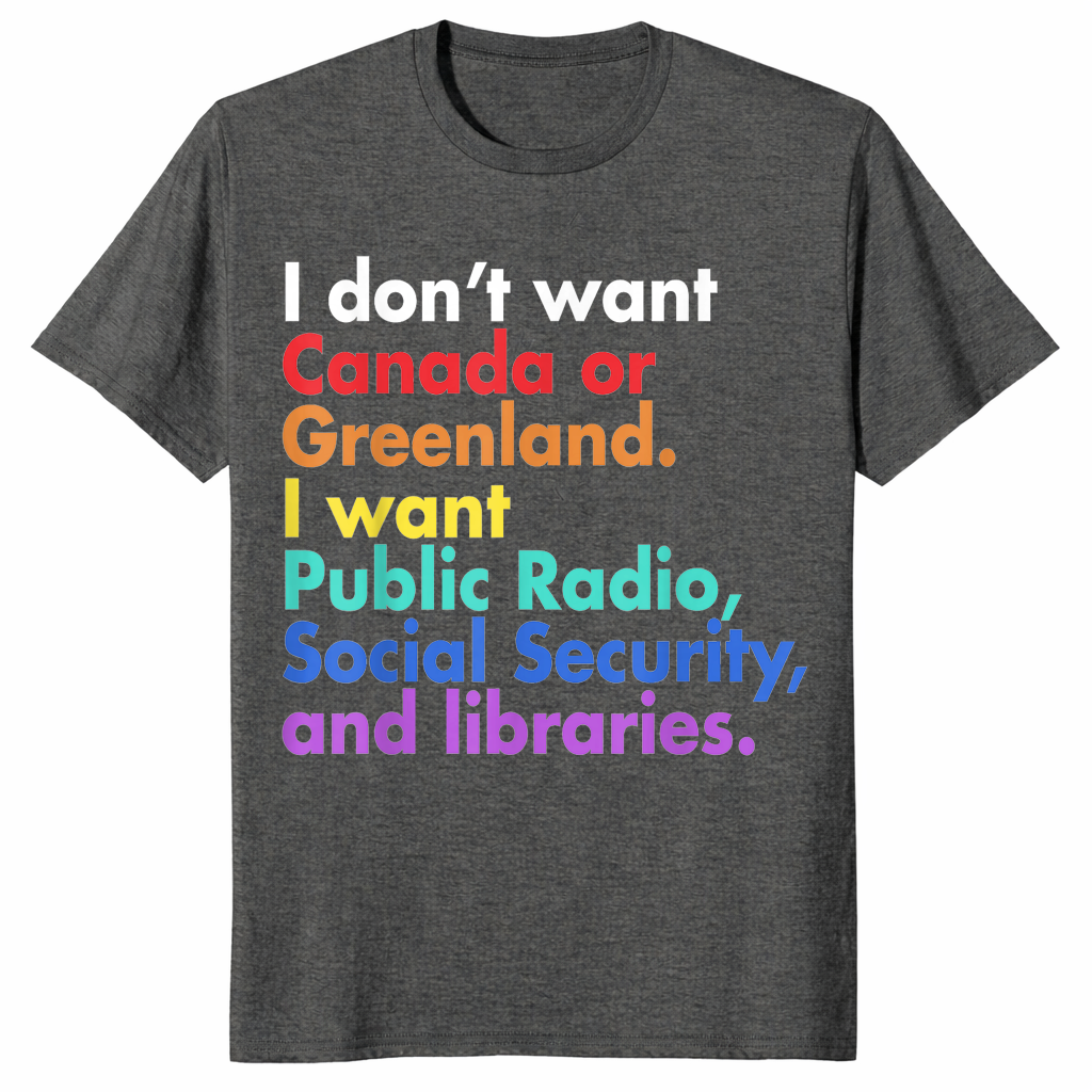 Public radio shirt in dark heather