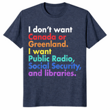 Public radio shirt in heather navy