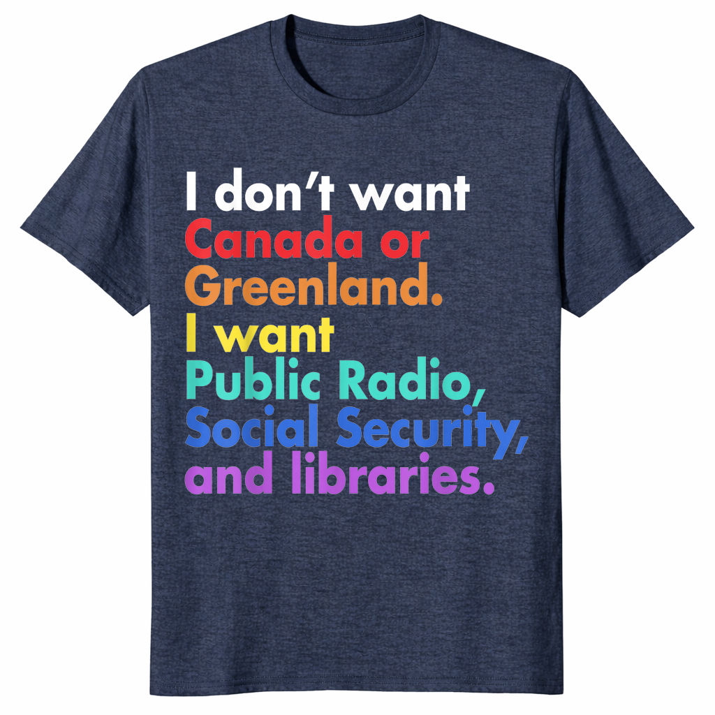 Public radio shirt in heather navy