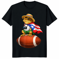 Puerto Rico Coqui Frog Shirt – Funny Boricua Football T-Shirt | Cuccico
