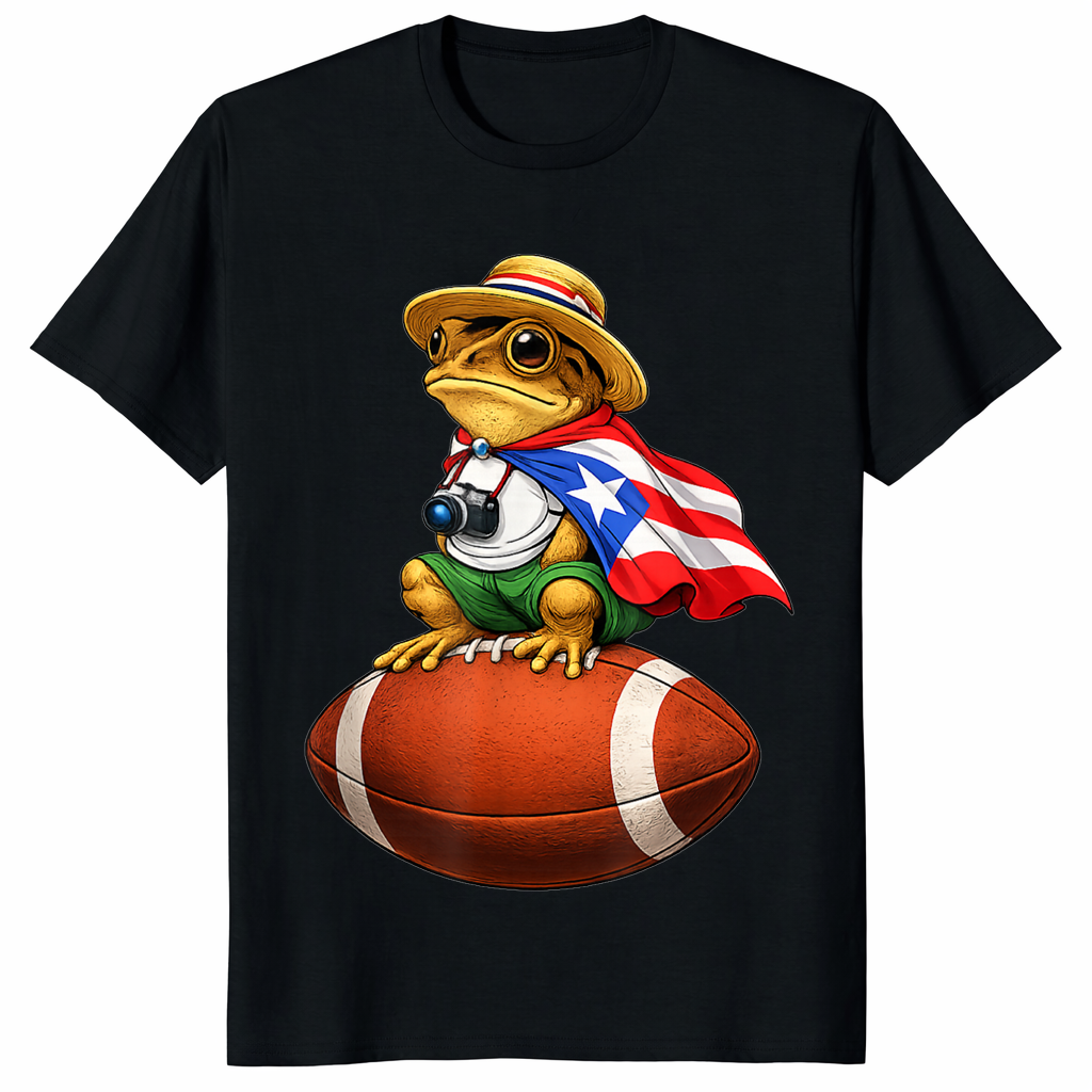 Puerto Rico Coqui Frog Shirt – Funny Boricua Football T-Shirt | Cuccico