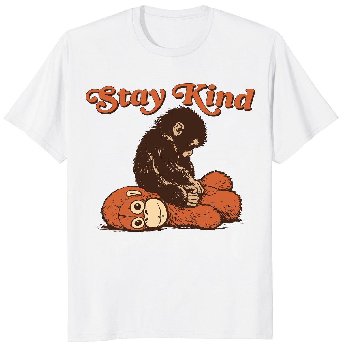 Punch Monkey Stay Kind Shirt viral monkey graphic tee