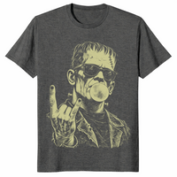 Punk frankenstein shirt in dark heather
