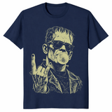 Punk frankenstein shirt in navy