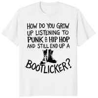 Punk Rock Hip Hop Anti Bootlicker Shirt – Music Culture Political Tee