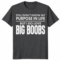 Purpose In Life sarcastic adult humor t-shirt in dark heather grey