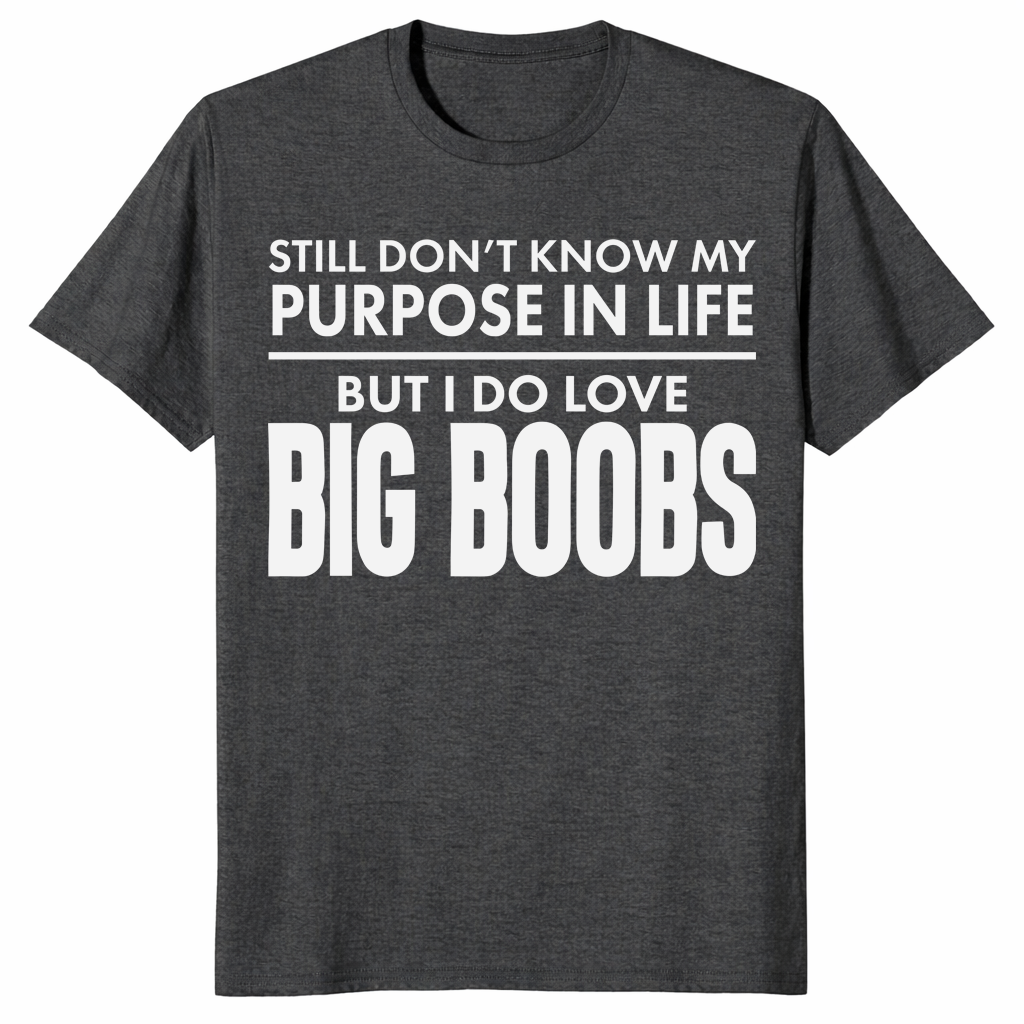 Purpose In Life sarcastic adult humor t-shirt in dark heather grey